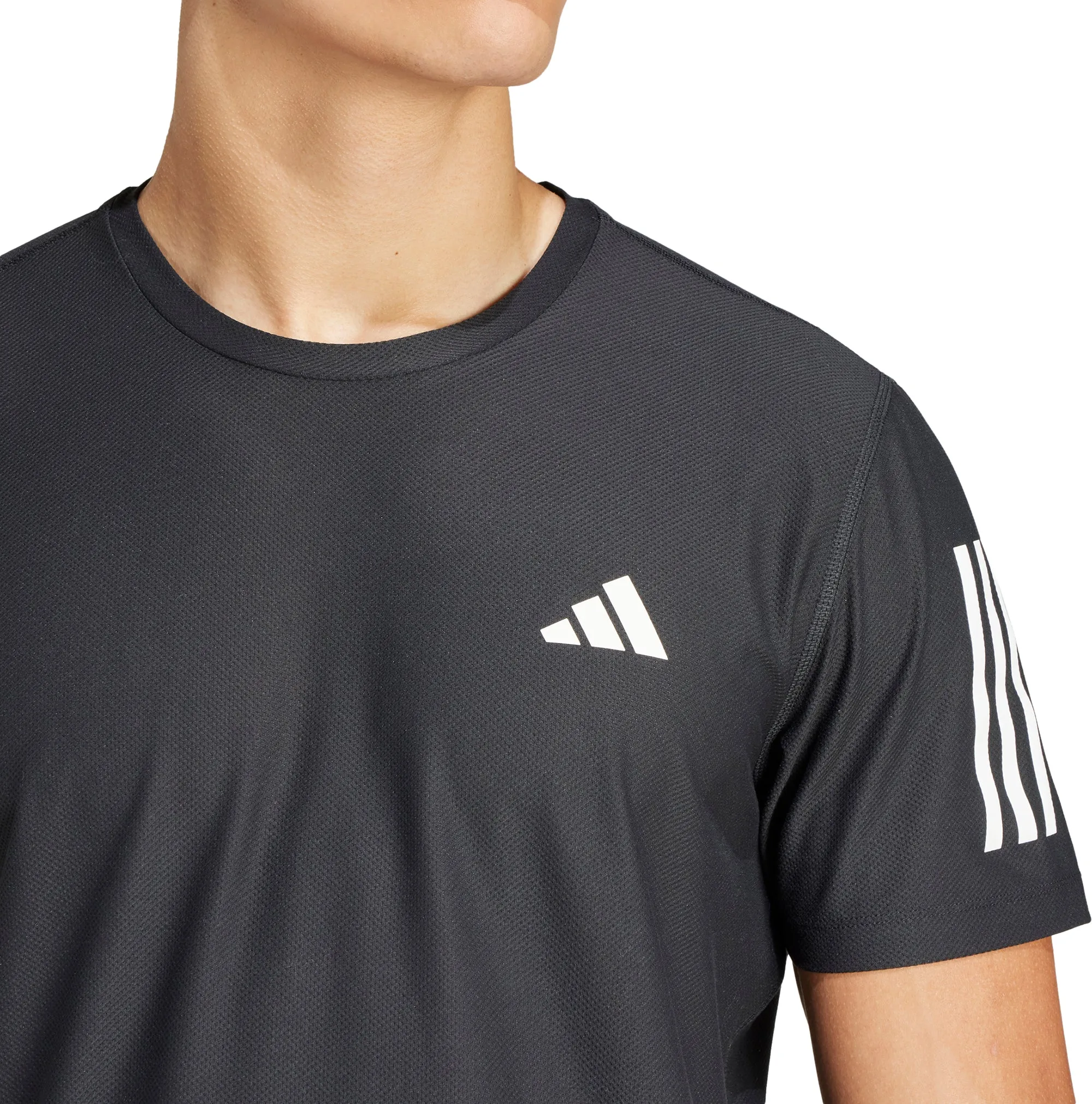 adidas Own The Run Short Sleeve Mens Running Top - Black