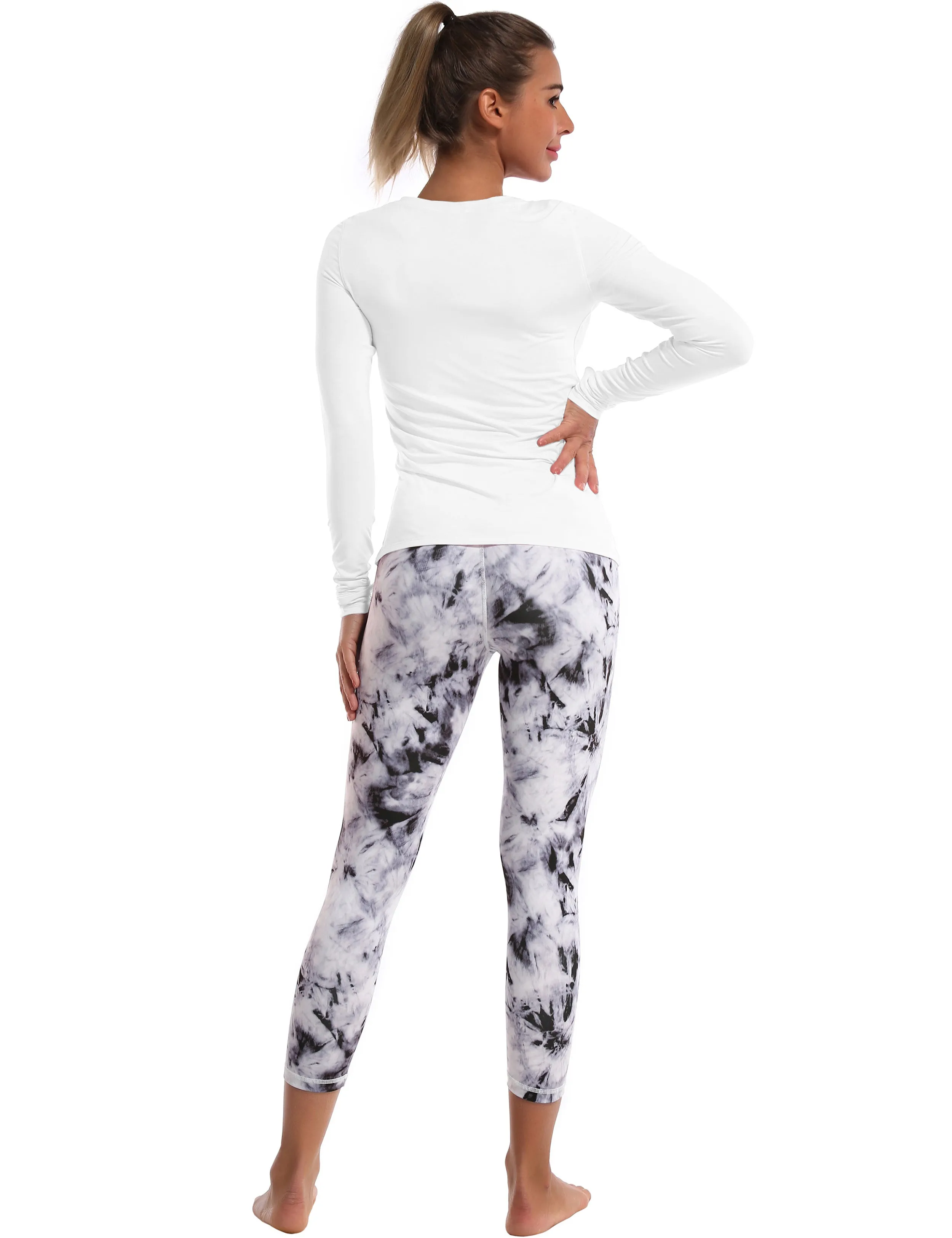 Athlete Long Sleeve Tops white ins_Running