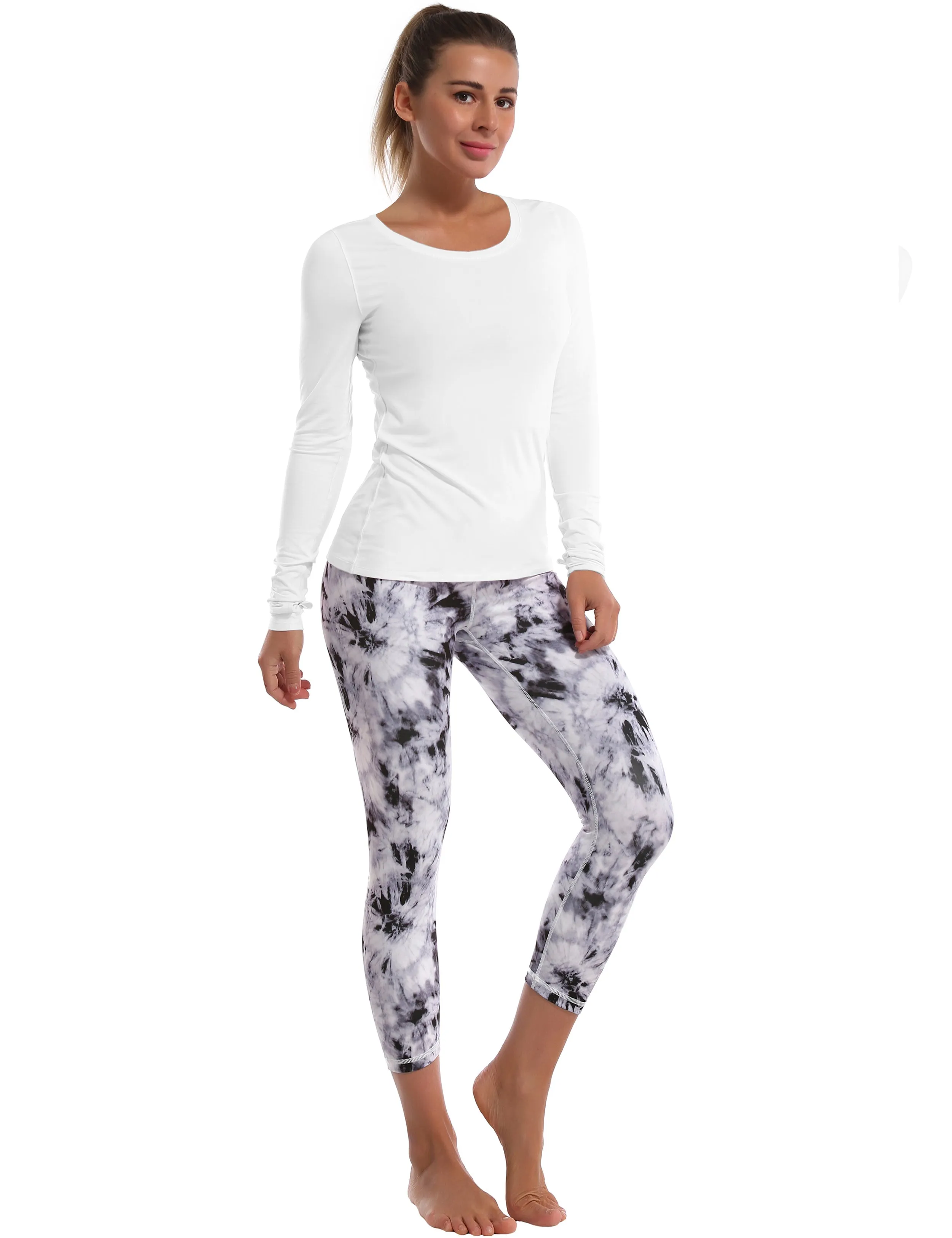 Athlete Long Sleeve Tops white ins_Running
