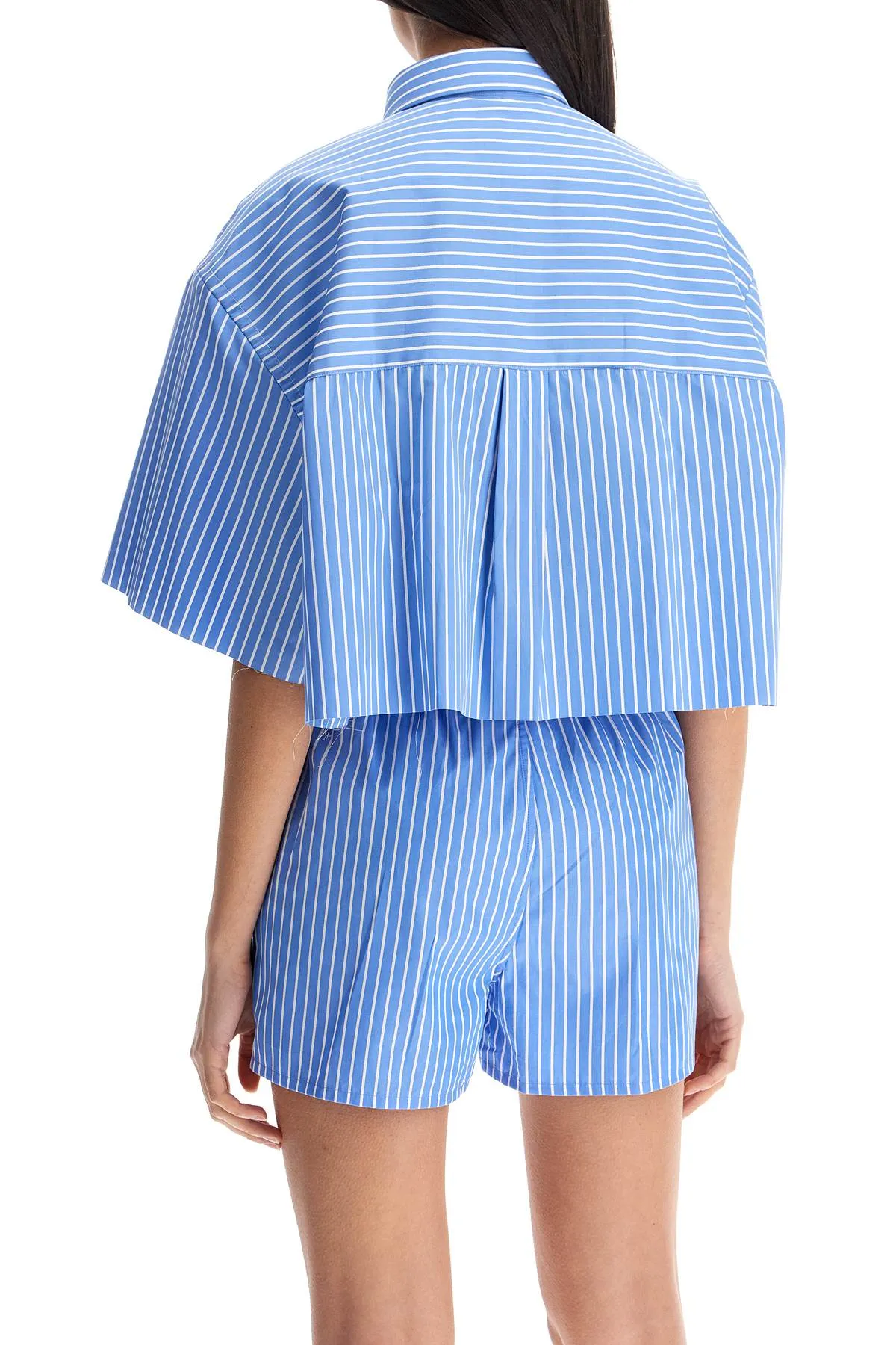 blue striped cotton shirt HGSH020 BLUE STRIPE