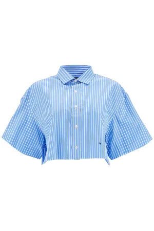 blue striped cotton shirt HGSH020 BLUE STRIPE