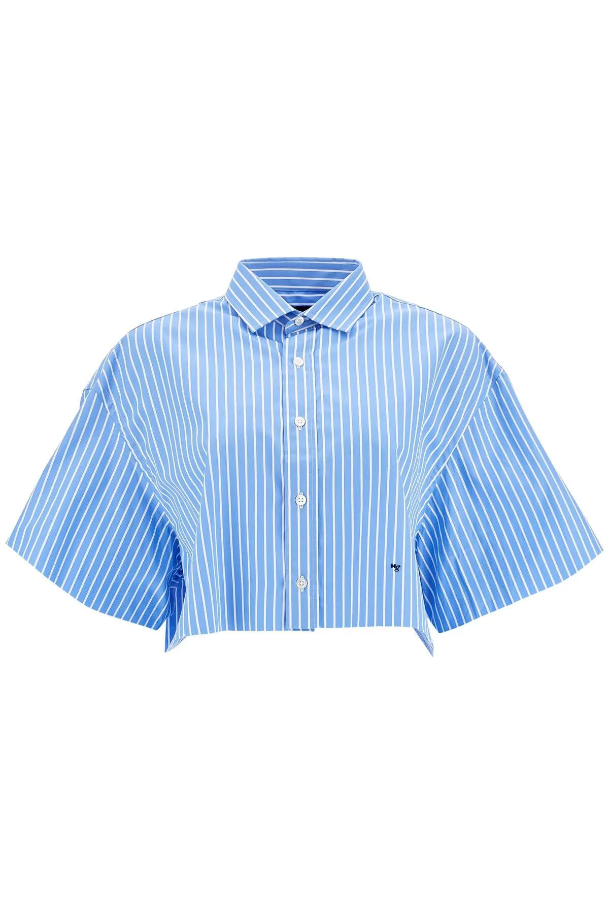 blue striped cotton shirt HGSH020 BLUE STRIPE