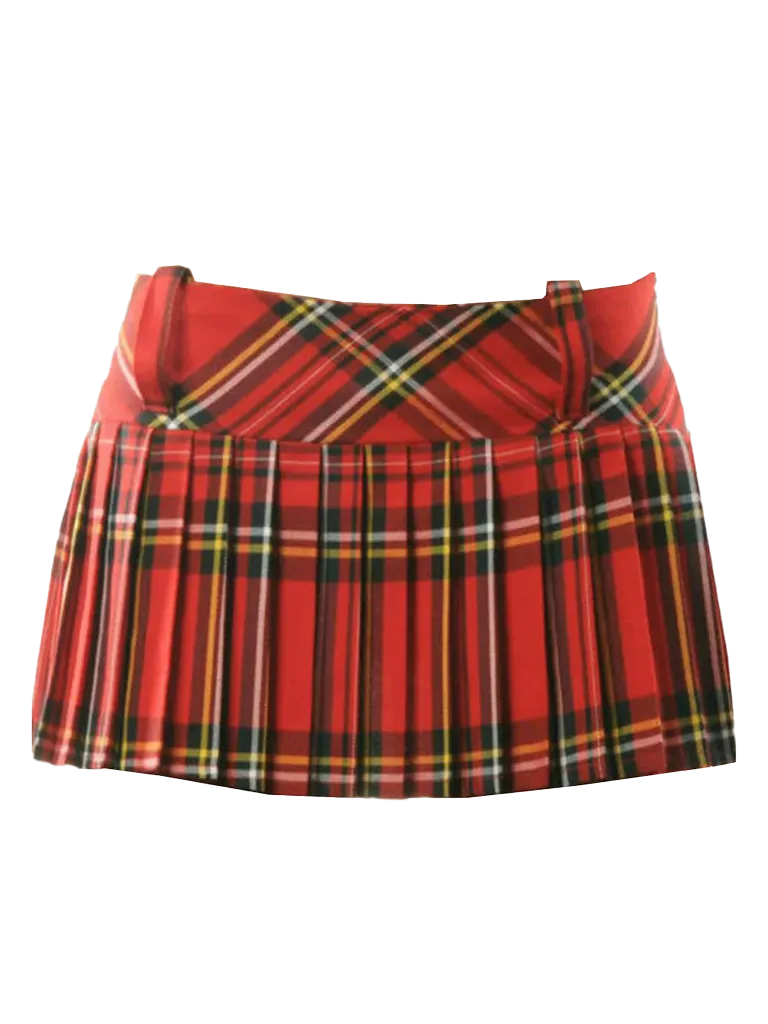 Crazy Chick Pleated Tartan Skirt (9 Inches)
