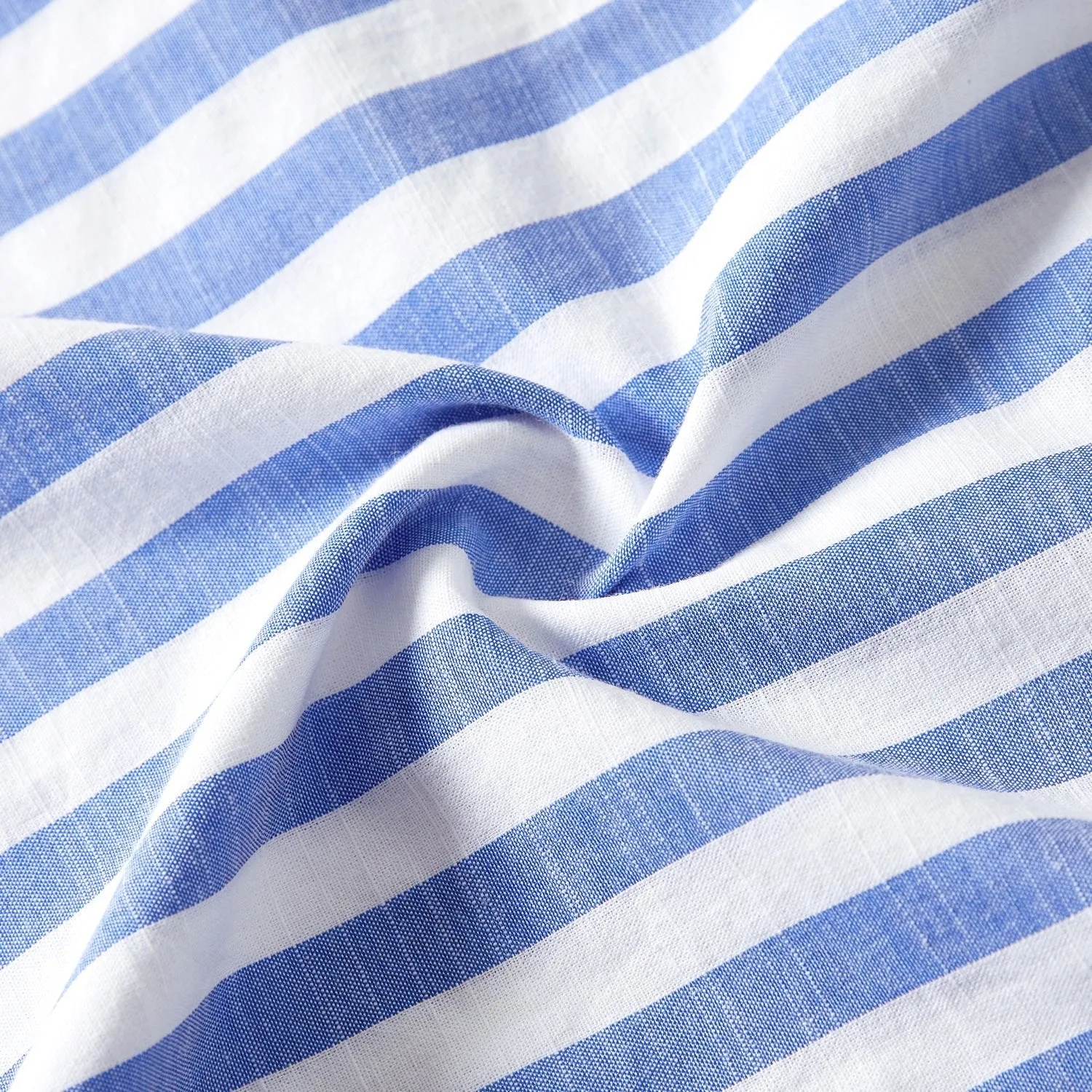 Family Matching Stripe Belted Dresses and 100% Cotton Short-sleeve T-shirts Sets