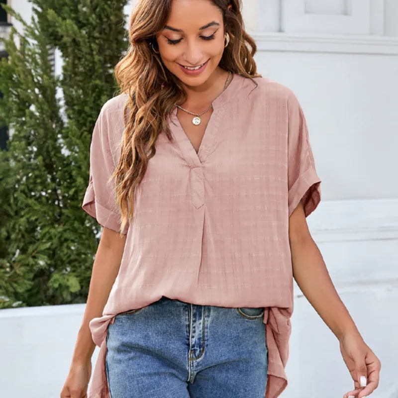 Flounce Hem Semi Formal Shirt