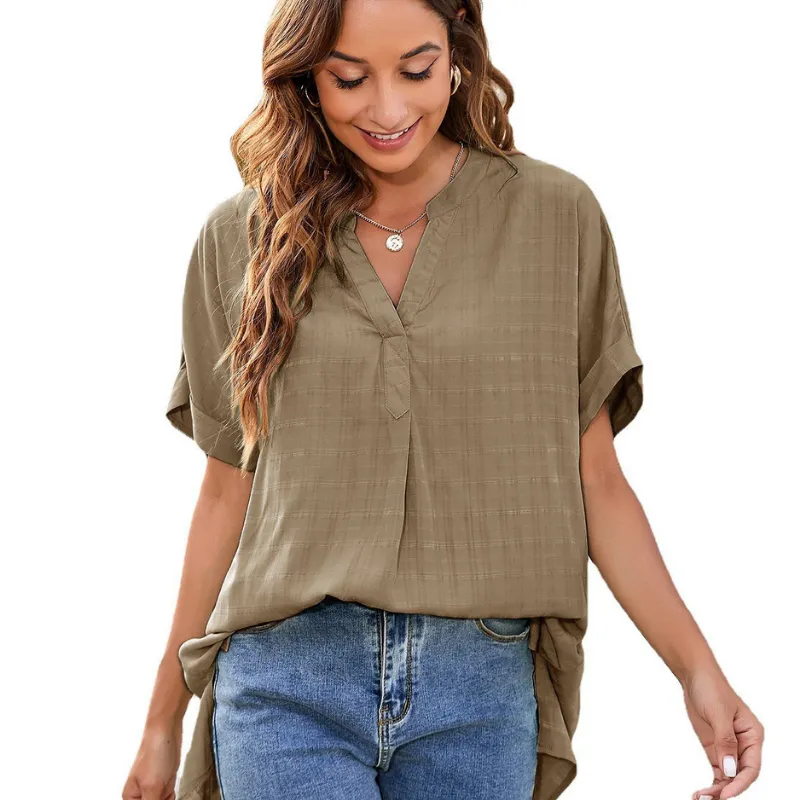 Flounce Hem Semi Formal Shirt
