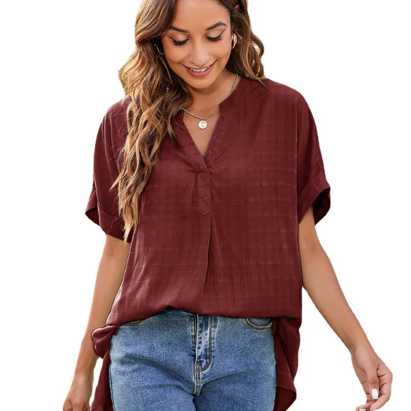 Flounce Hem Semi Formal Shirt