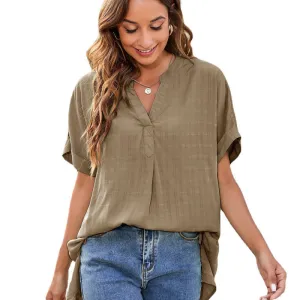 Flounce Hem Semi Formal Shirt