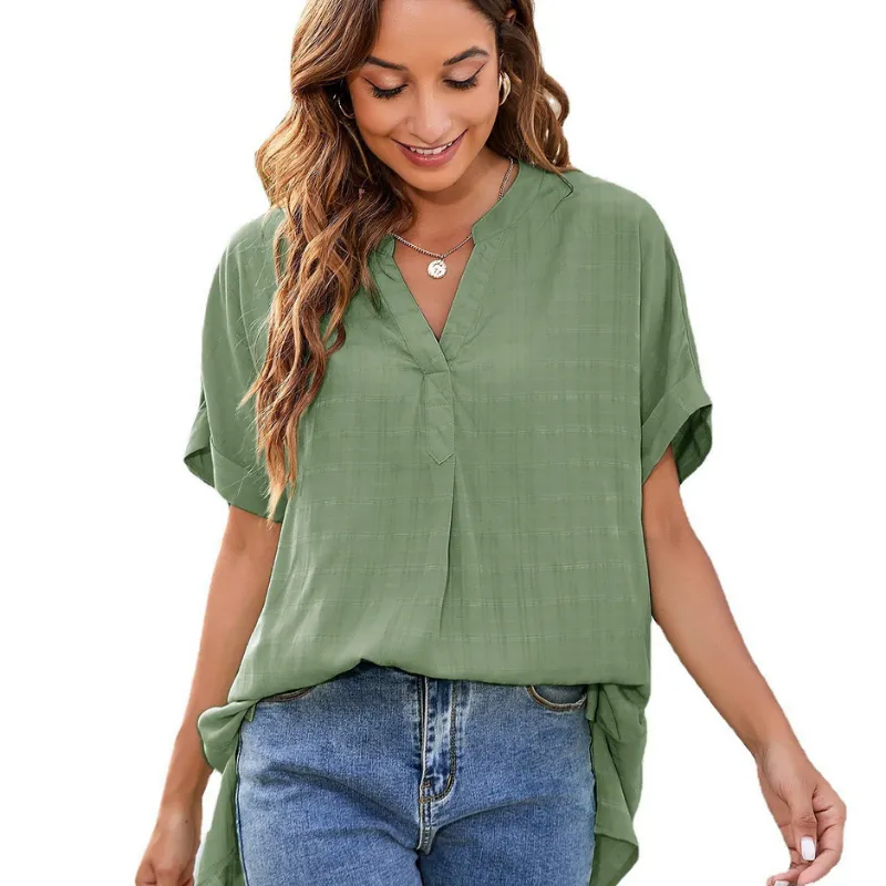 Flounce Hem Semi Formal Shirt