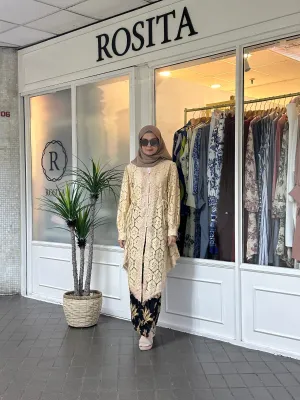 Kebaya Rani Lace Kebaya Top in Beige (NEW!)