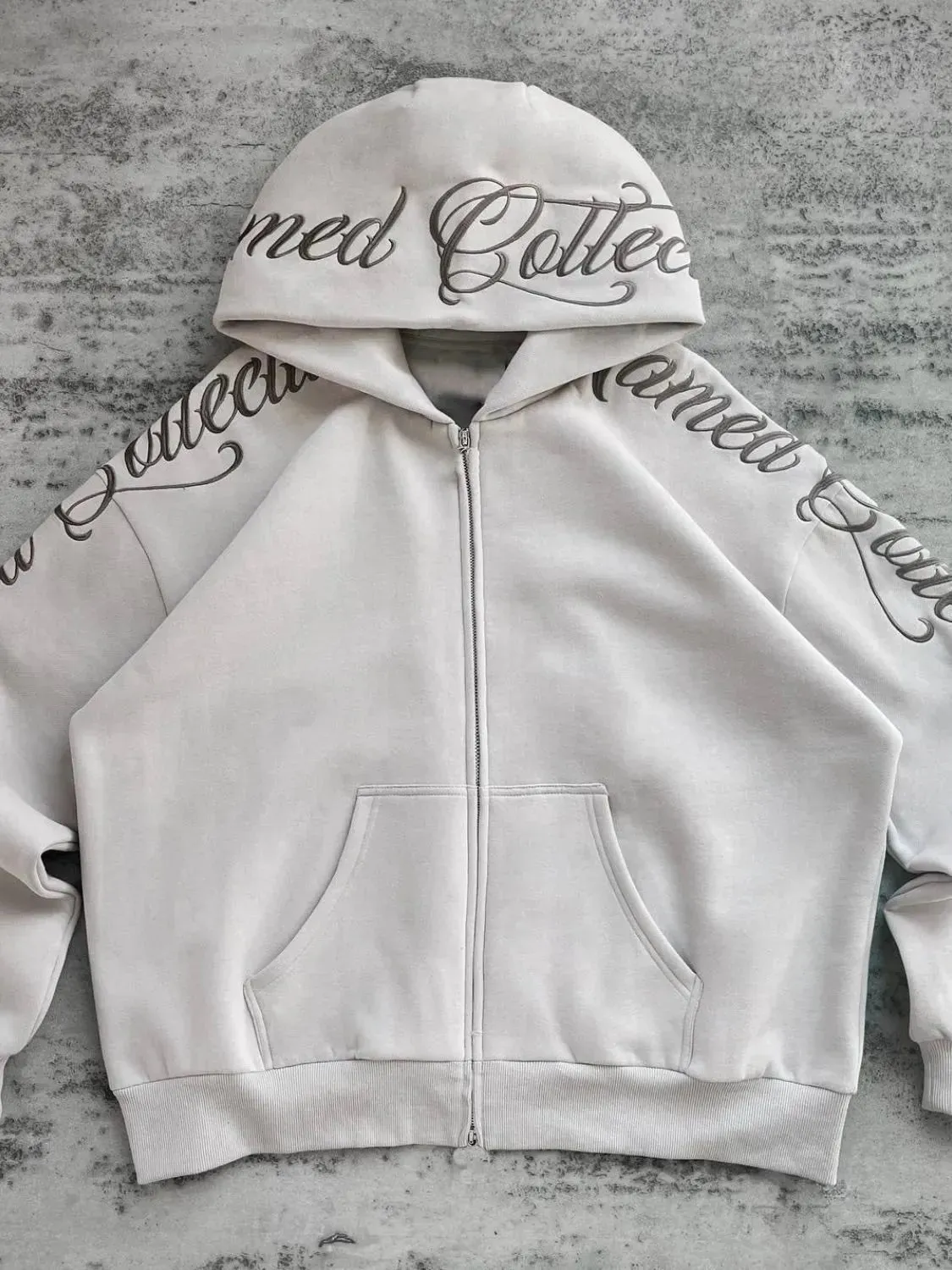 Men's Embroidered Letter Long Sleeve Hoodie