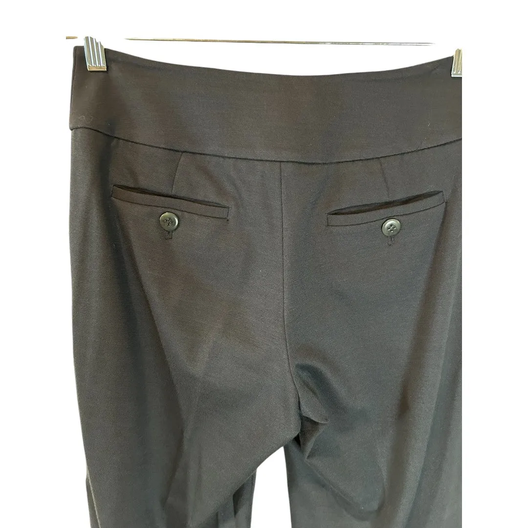 Navy Blue Professional Dress Pants with Button Detail