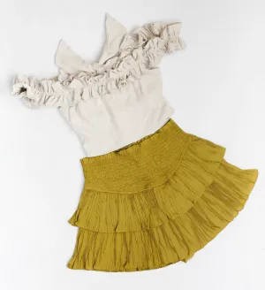 Olivey Smocked Ruffle Skirt With Shorts - MS
