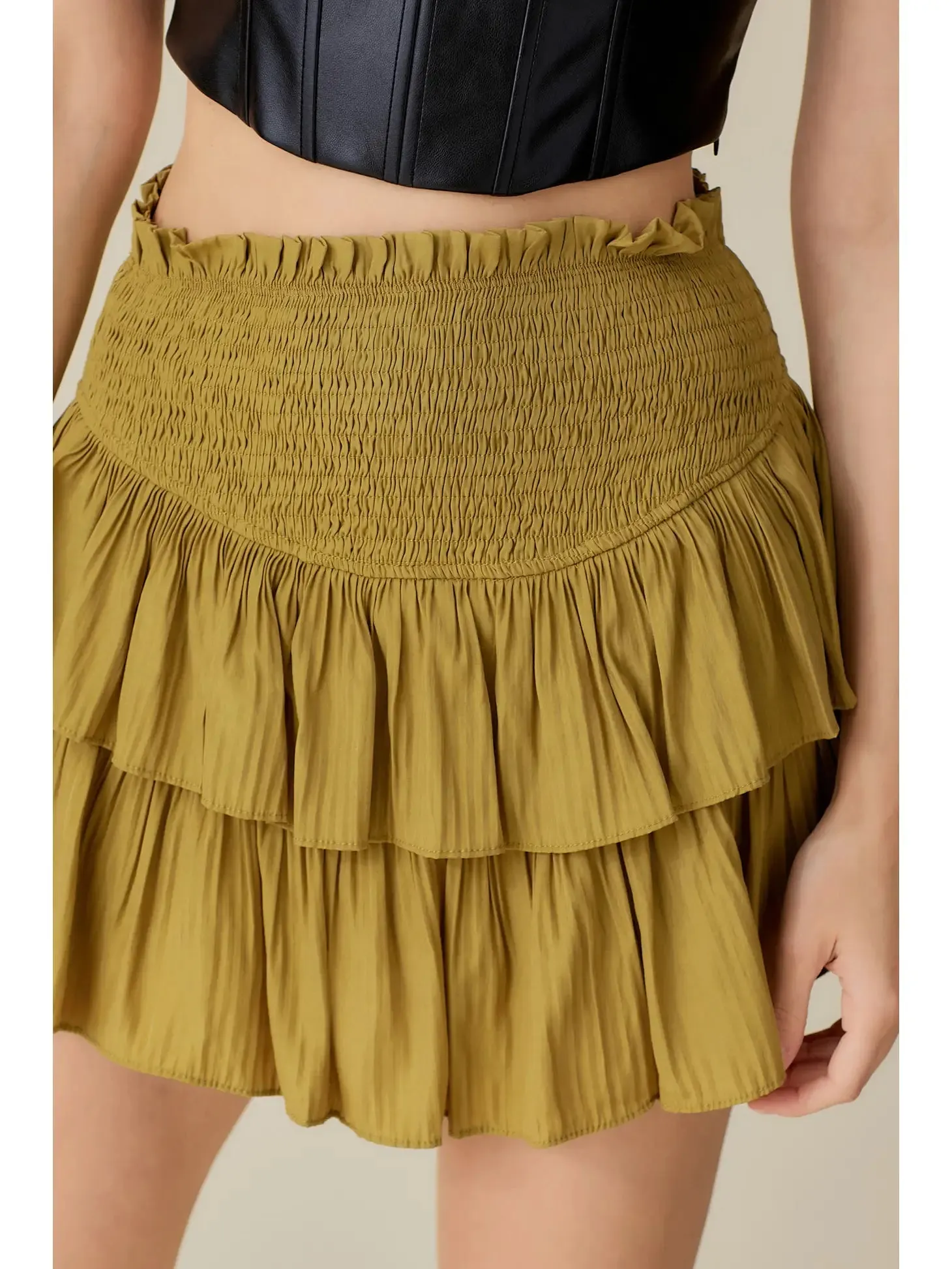 Olivey Smocked Ruffle Skirt With Shorts - MS