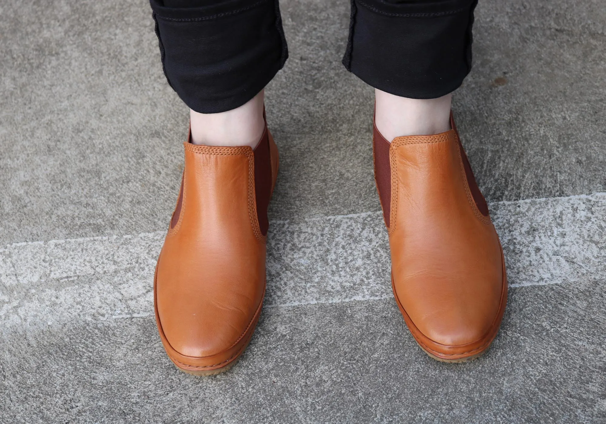 Orizonte Embrace Womens European Comfortable Flat Leather Ankle Boots