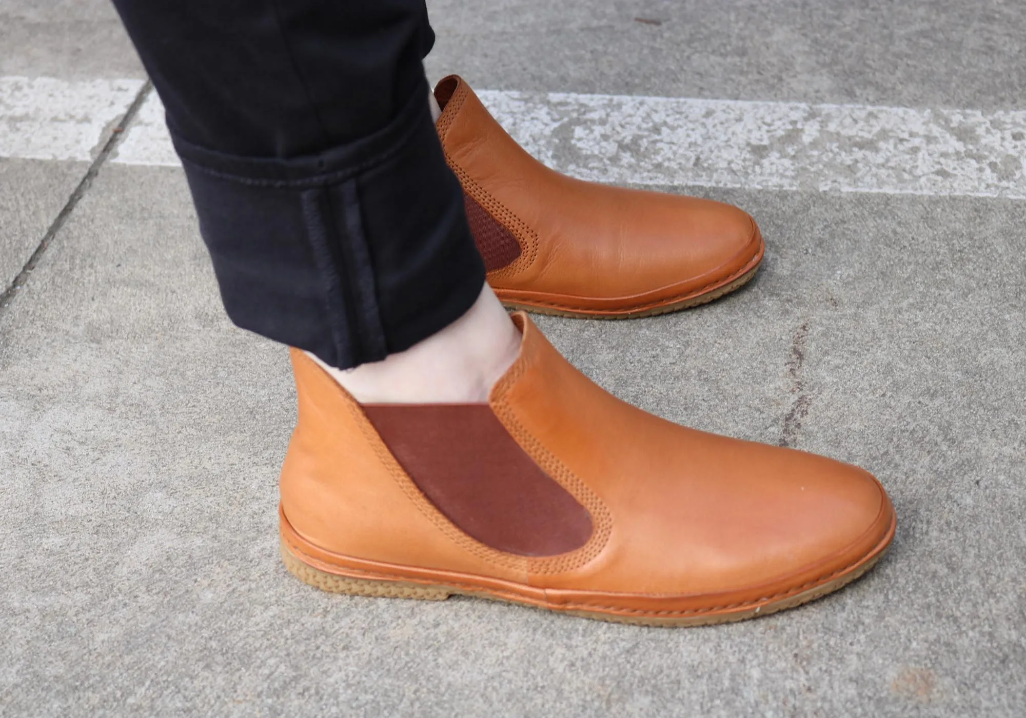 Orizonte Embrace Womens European Comfortable Flat Leather Ankle Boots