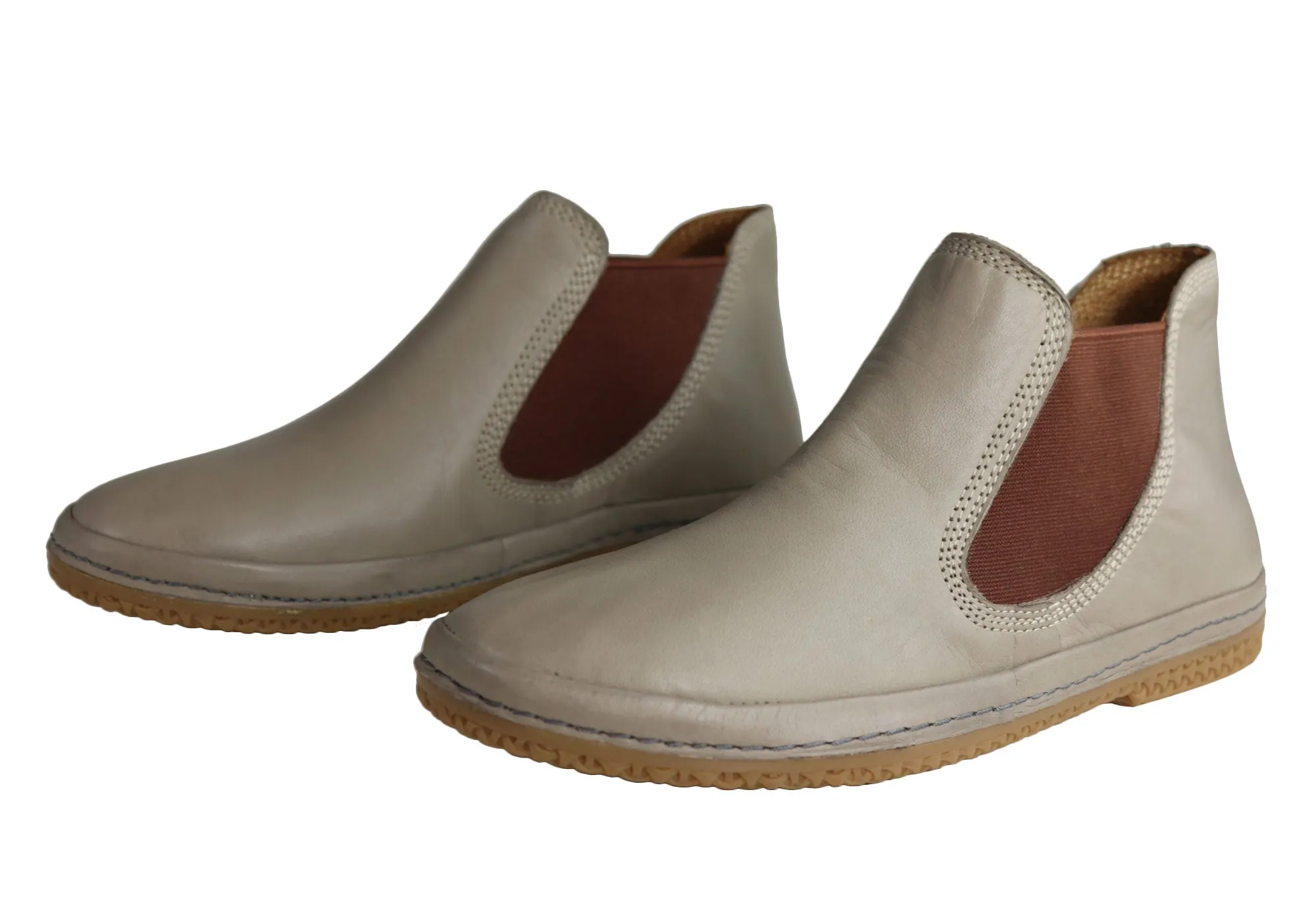 Orizonte Embrace Womens European Comfortable Flat Leather Ankle Boots