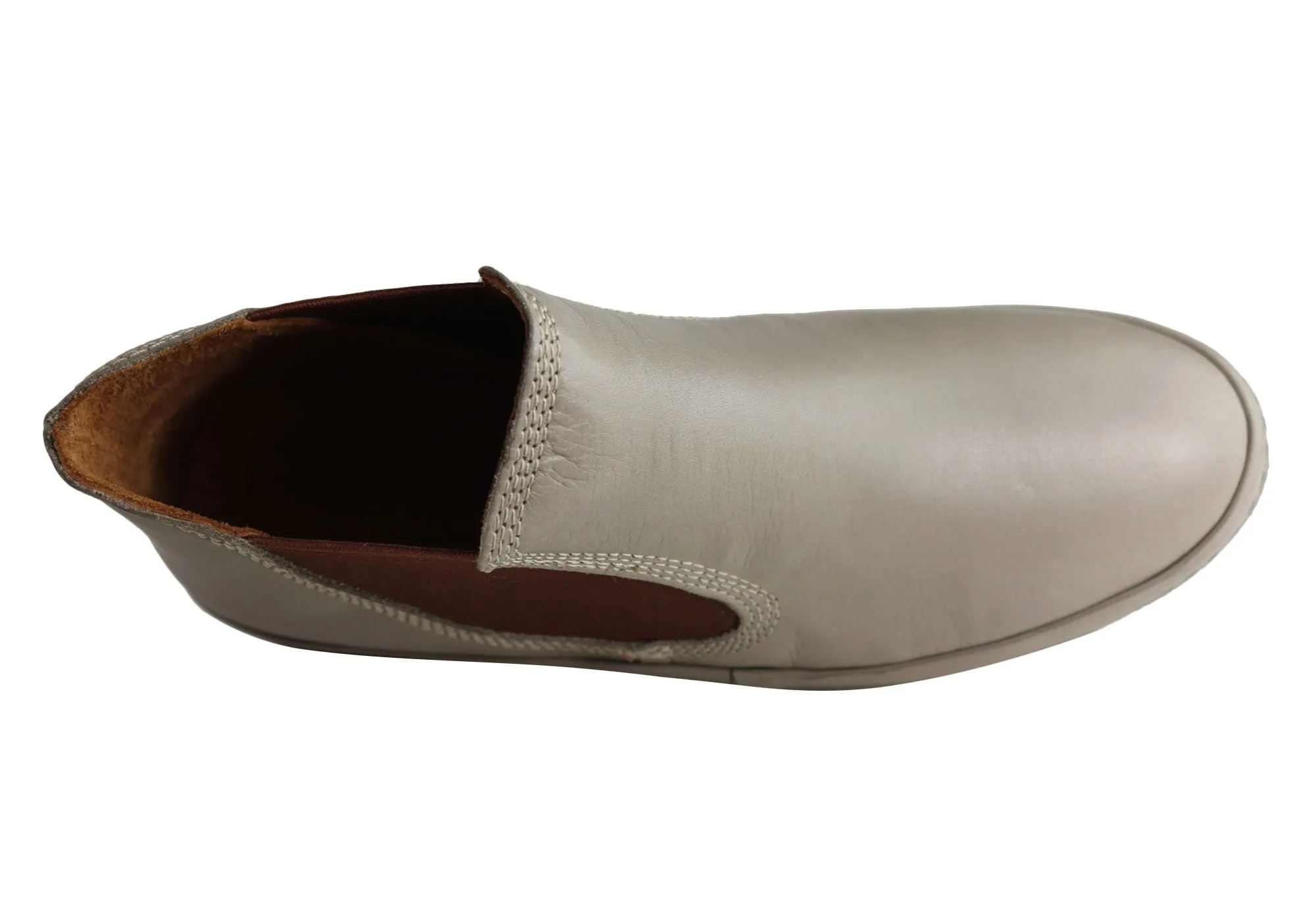 Orizonte Embrace Womens European Comfortable Flat Leather Ankle Boots