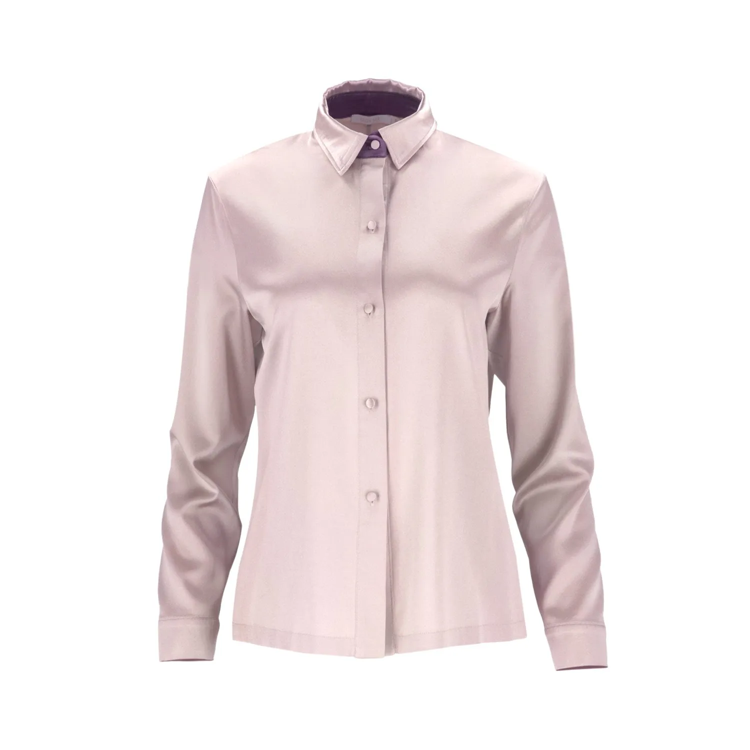 Silk Button Down Shirt 'Fortune Tyche' in Champagne Pink