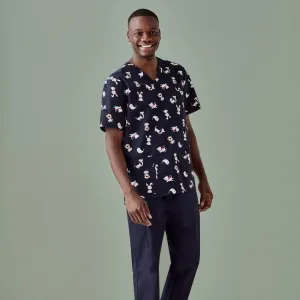 The Best Friends Printed Scrub Top | Mens