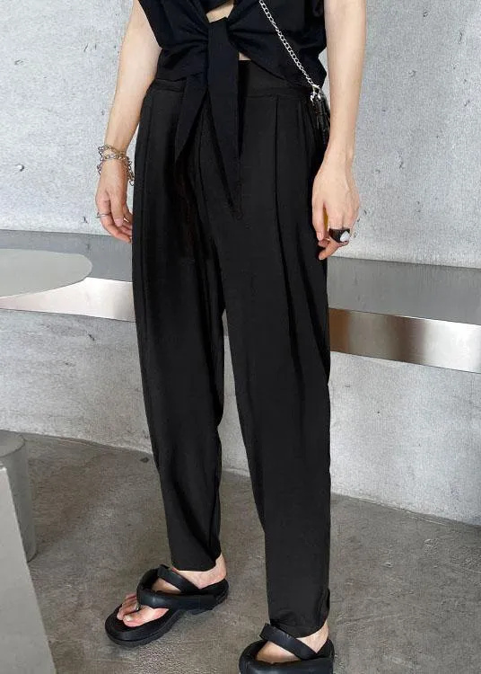 Unique Yellow High Waist Pockets Harem Pants