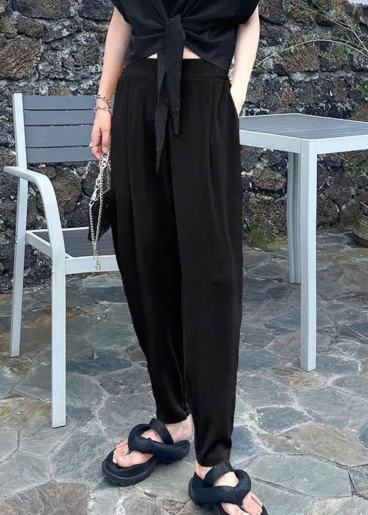 Unique Yellow High Waist Pockets Harem Pants