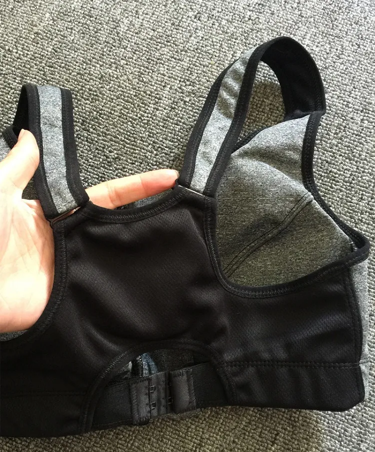 Women Fast-Drying Comfortable Breathable Sports Bra Front Zipper Push Up Brassiere Sportswear