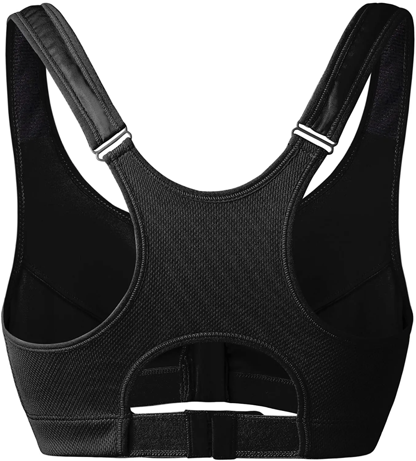 Women Fast-Drying Comfortable Breathable Sports Bra Front Zipper Push Up Brassiere Sportswear