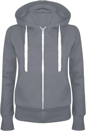 Zip Up Hoodies for Women 2024 Oversized Casual Fall Sweatshirts Fleece Long Sleeve Hooded Pullover with Pockets